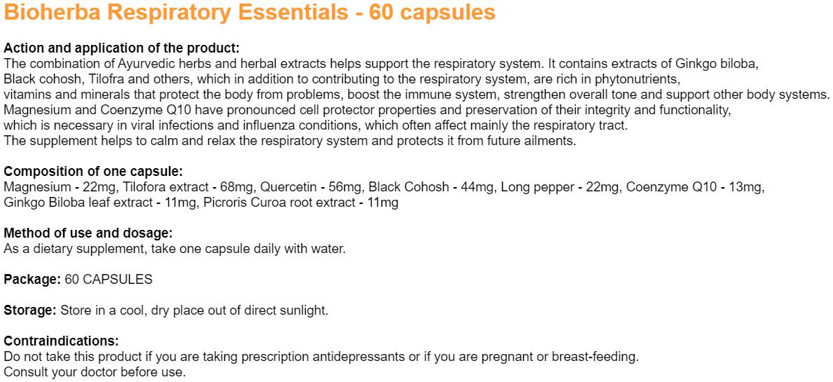 Respiratory Essentials - 60 capsule