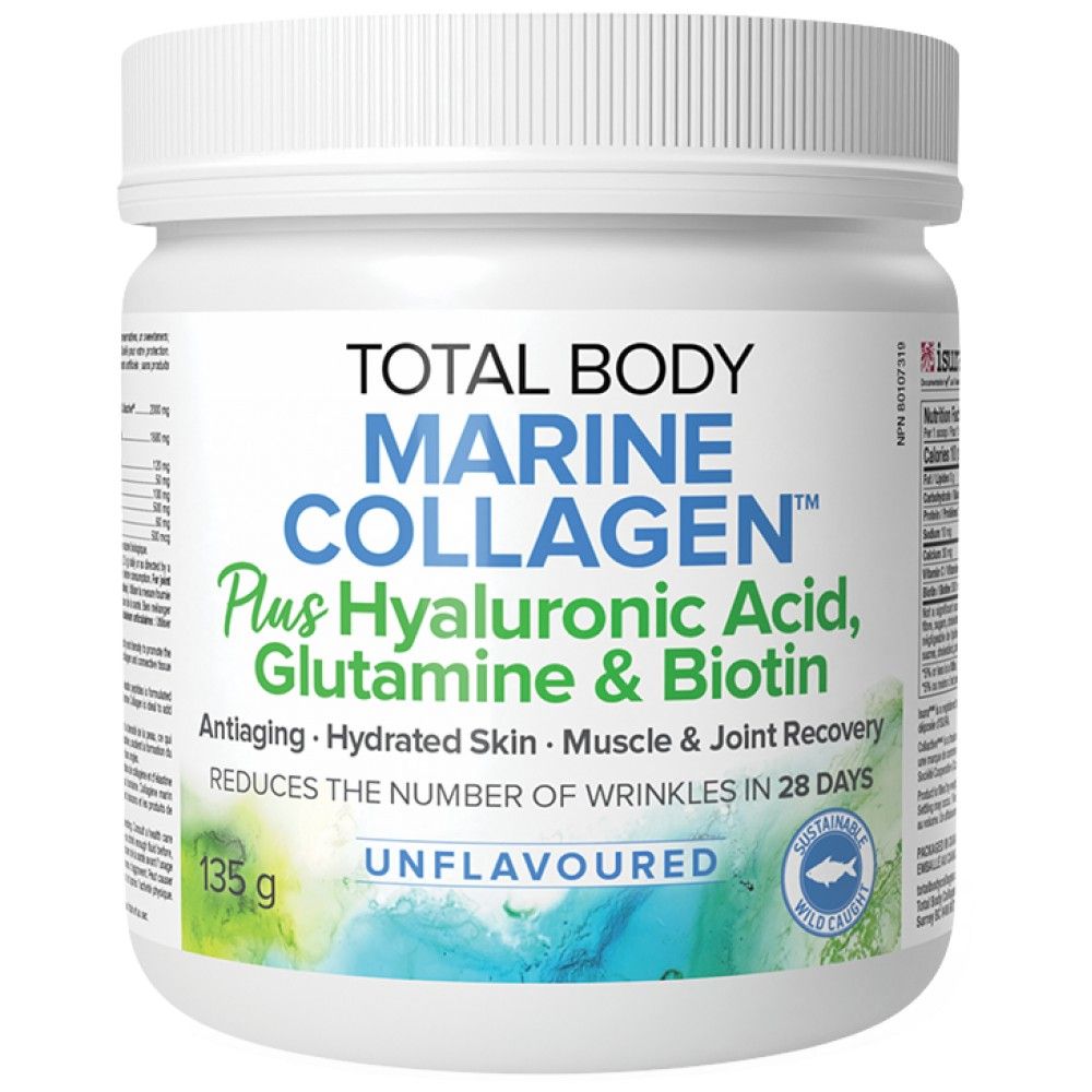 Total Body Marine Collagen™ cu acid hialuronic și biotină - 135 grame