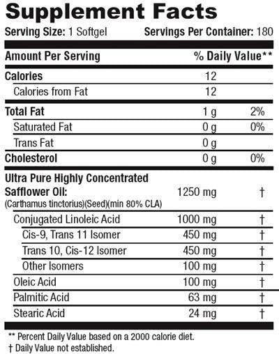 Pure CLA 1250 - 180 capsule de gel