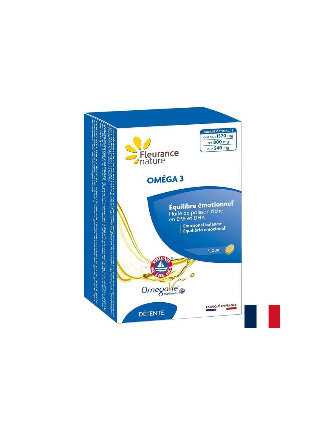 Funcția cardiovasculară și a creierului - Omega 3, 392,5 mg (EPA 200 mg/ DHA 100 mg) x 60 capsule