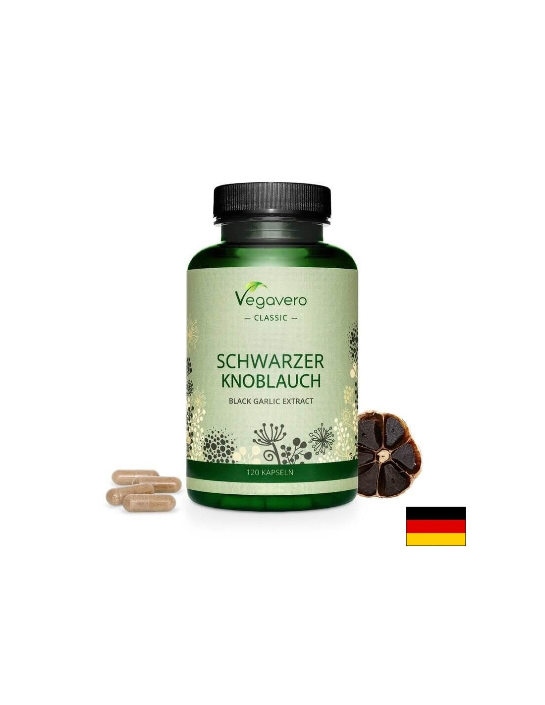 Schwarzer Knoblauch/ Extract de usturoi negru, 120 capsule Vegavero
