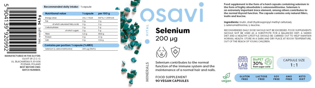 Seleniu 200 mcg - 90 capsule