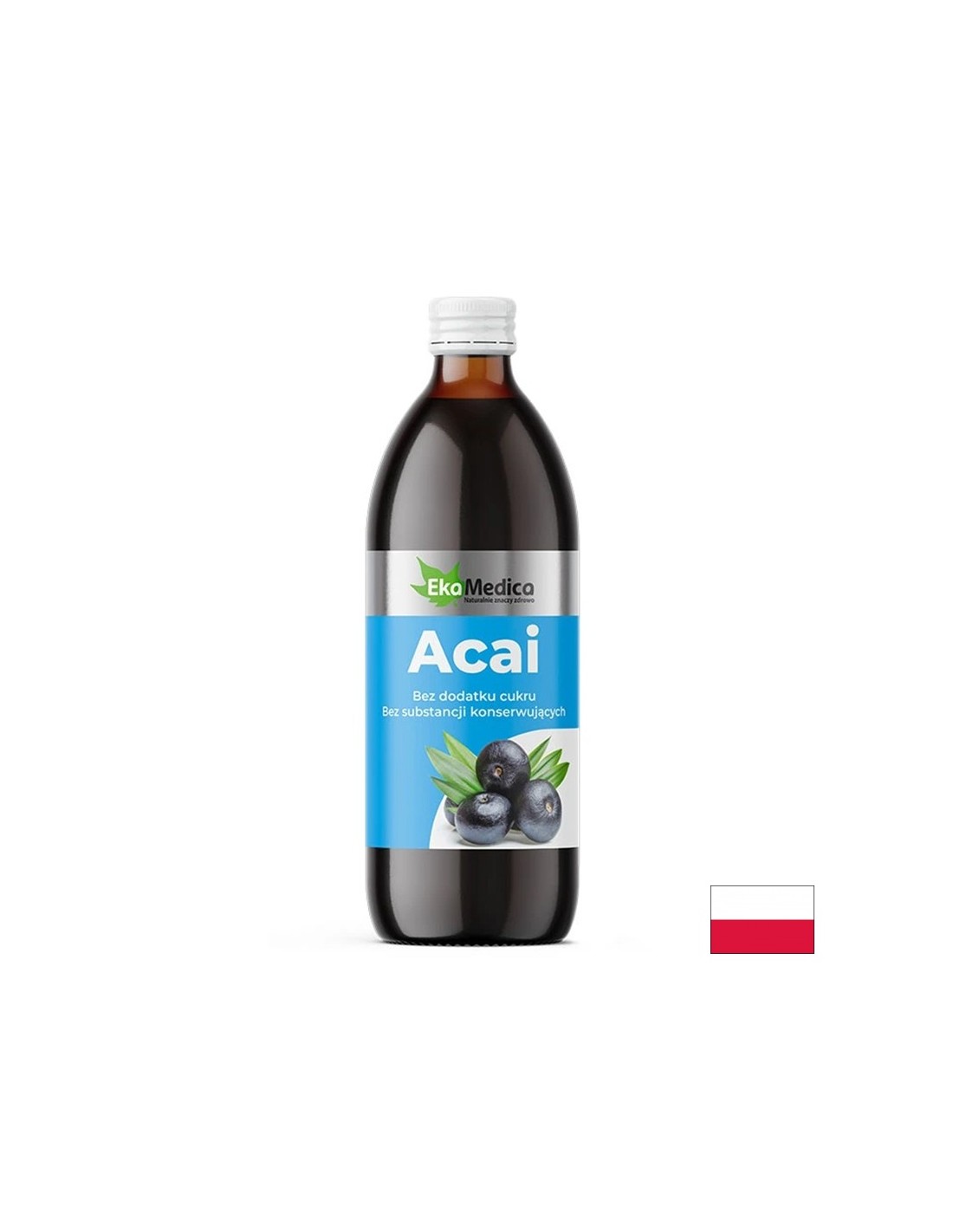 Suc de acai (Asai) cu camu-camu si vitamina C naturala - Puternic antioxidant, 500 ml, 10 sau 20 doze