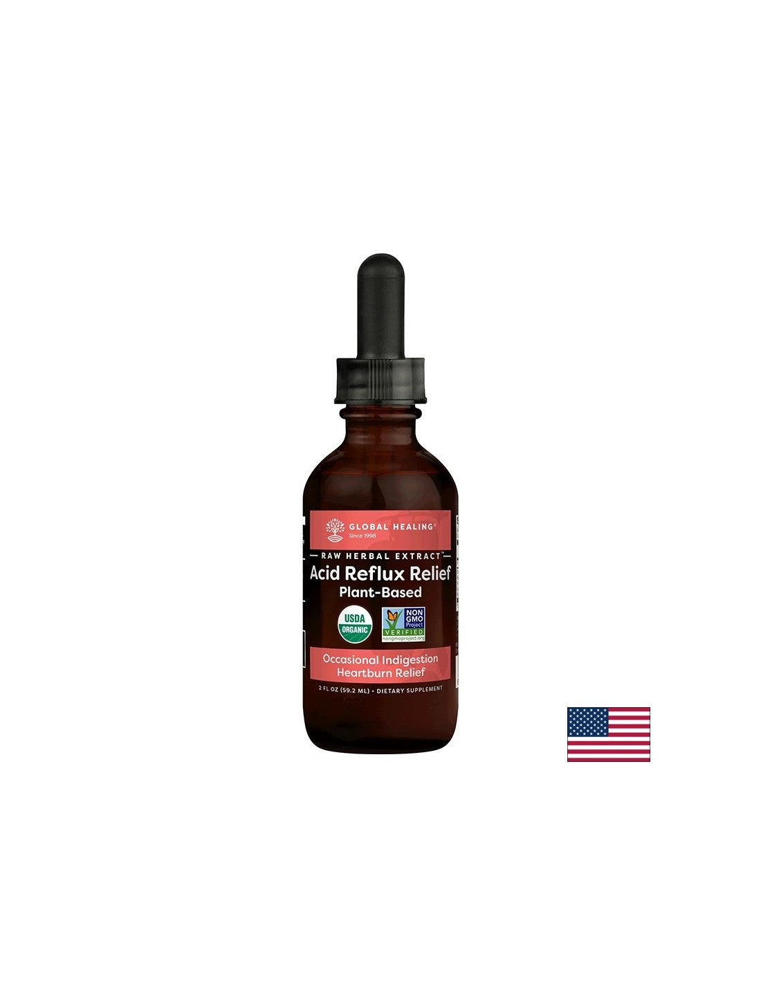 Pentru reflux gastric și arsuri la stomac - Picături cu extracte din plante, uleiuri vegetale și oțet de mere, 59,2 ml