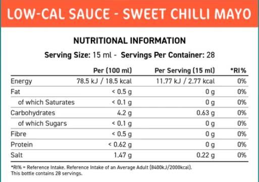 Fit Cuisine Sos Low Cal | Sweet Chilli Mayo - 425 ml