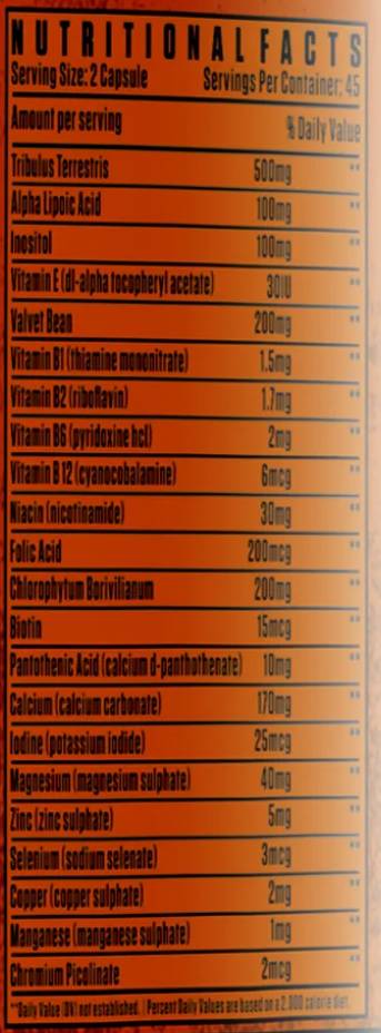 Testul Boost | cu Tribulus, Vitamine & Minerale - 90 capsule