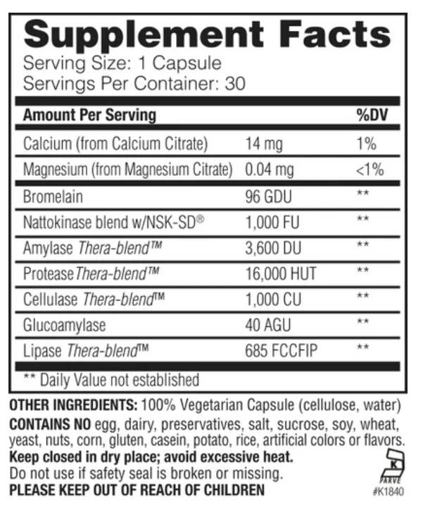 Natto-K | Nattokinaza cu bromelaina si enzime - 90 capsule