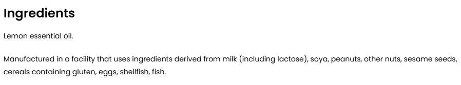 Ulei esențial de lămâie - 15 ml