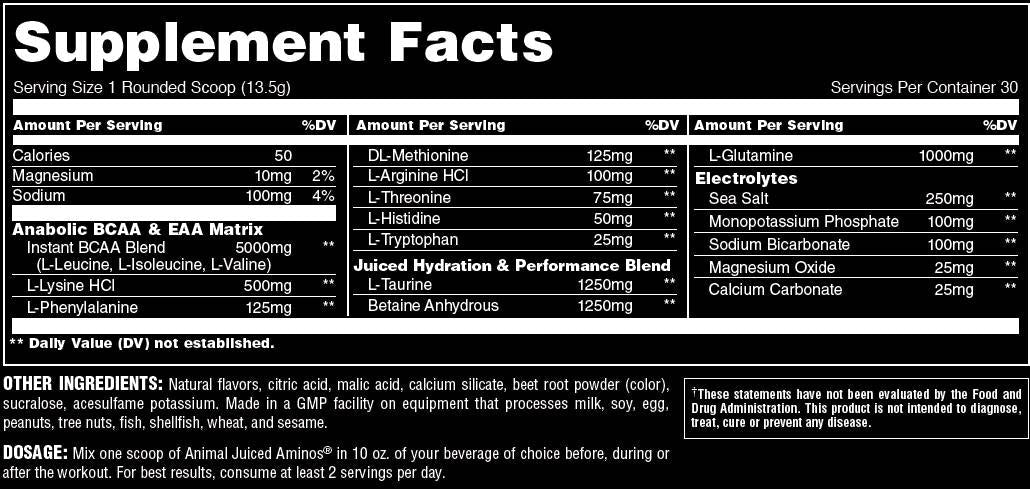 ANIMAL Juiced AMINOS - 348~405 grame