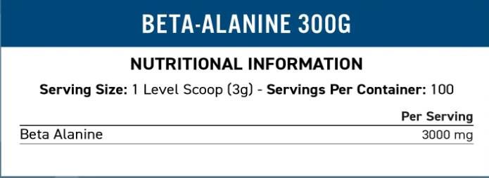 Beta-Alanina Pulbere 3000 mg - 300 grame