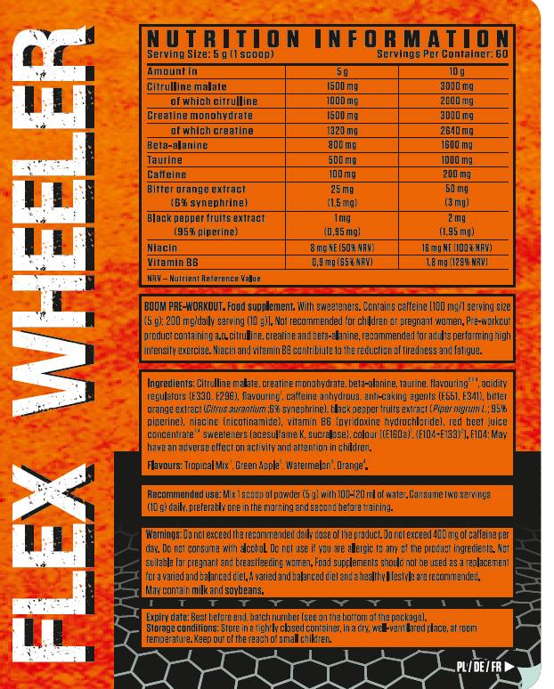 Formula de pre-antrenament BOOM - 300 de grame