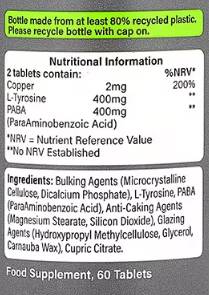 PE Nutriție | Tablete bronzate - 60 de tablete