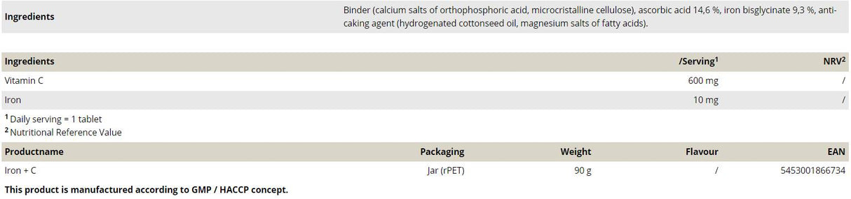 Fier + C - 120 tablete