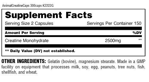 Capsule micronizate cu creatină animală - 300 capsule