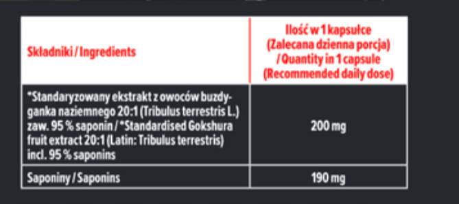 Tribulus 200 mg - 100 capsule