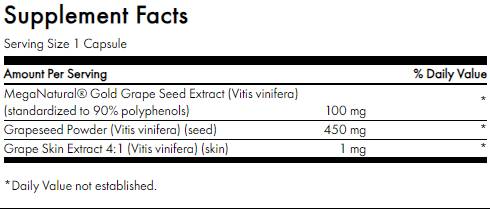 Extract de semințe de struguri | cu MegaNatural Gold 60 capsule