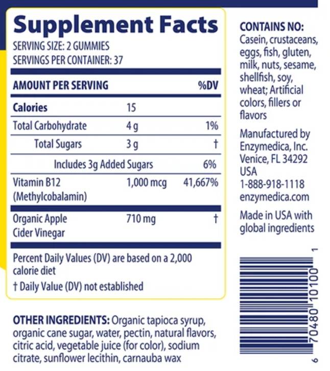 Gumii cu oțet de mere - 74 de gumii