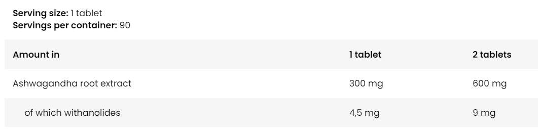 Ashwagandha 600 mg - 90 comprimate