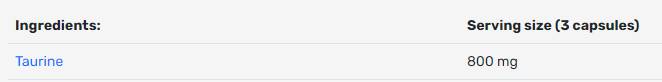 Taurina 800 mg - 100 capsule