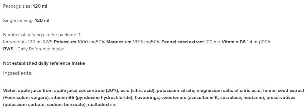 Antyskurcz Shot | Suport anti-crampe 120 ml