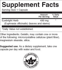 Eyebright Herb 430 mg - 100 capsule