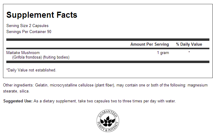 Ciupercă Maitake 500 mg 180 capsule