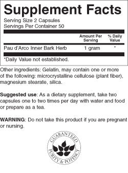 Pau D'Arco 500 mg - 100 capsule