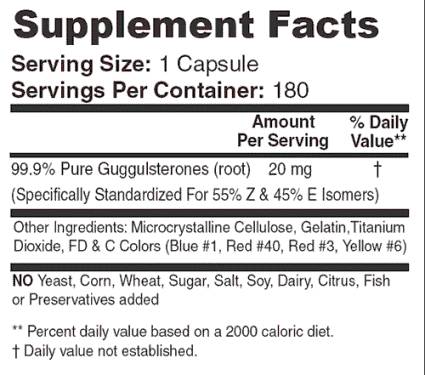 T3 / Guggulsterones - 180 capsule