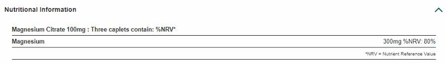 Citrat de magneziu 100 mg 100 tablete