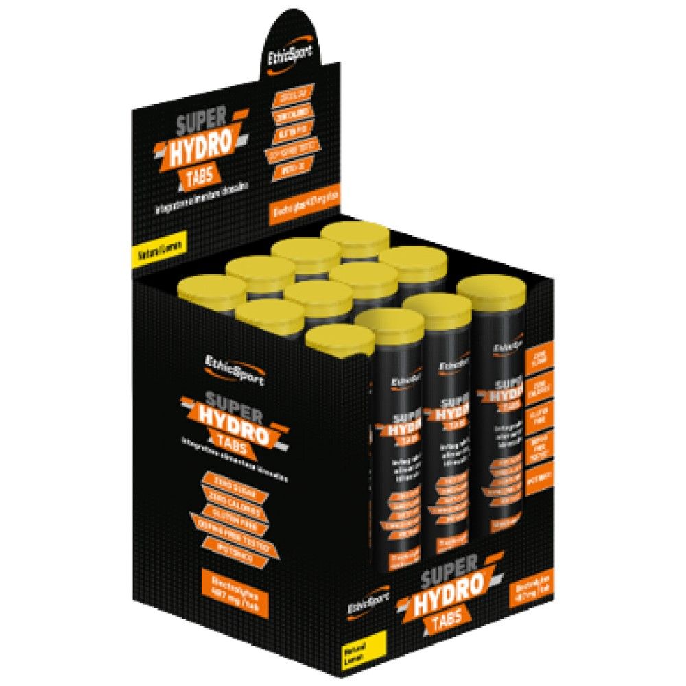 SUPER HYDRO TABS | Tablete efervescente izotonice - 12 x 20 comprimate solubile