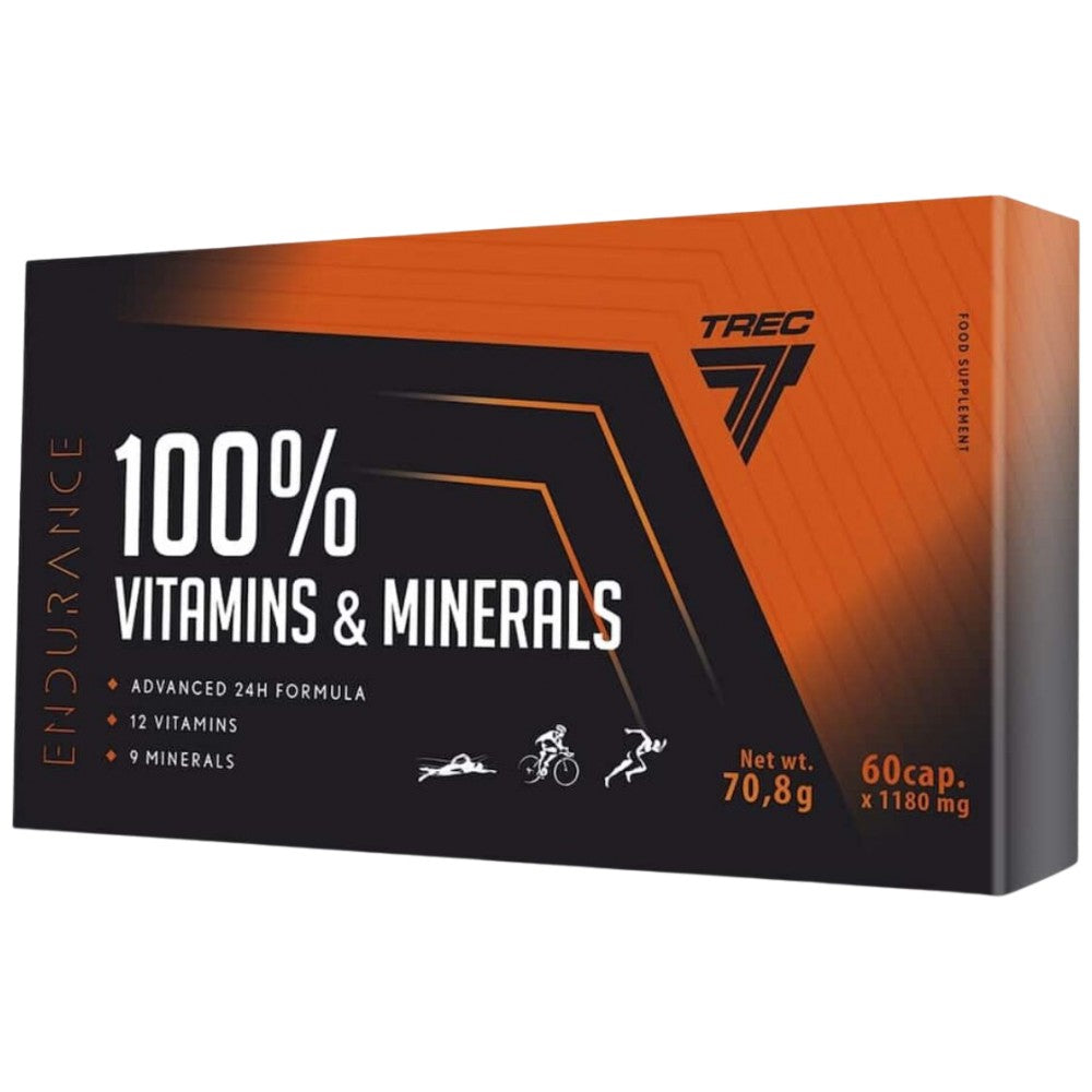 100% vitamine și minerale | Endurance - 60 capsule