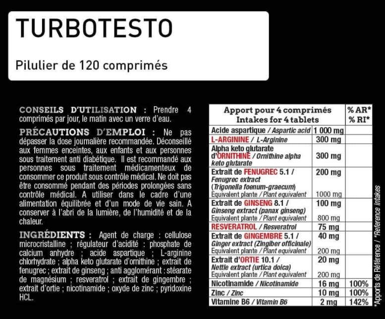 Testul Turbo | Pro Series Performance Booster - 120 tablete