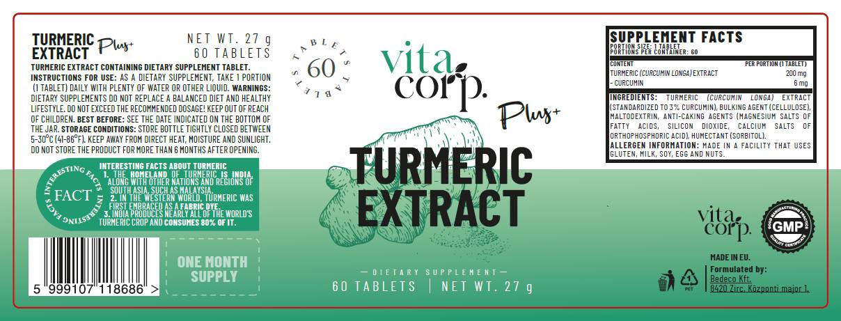 Extract de turmeric 200 mg - 60 tablete