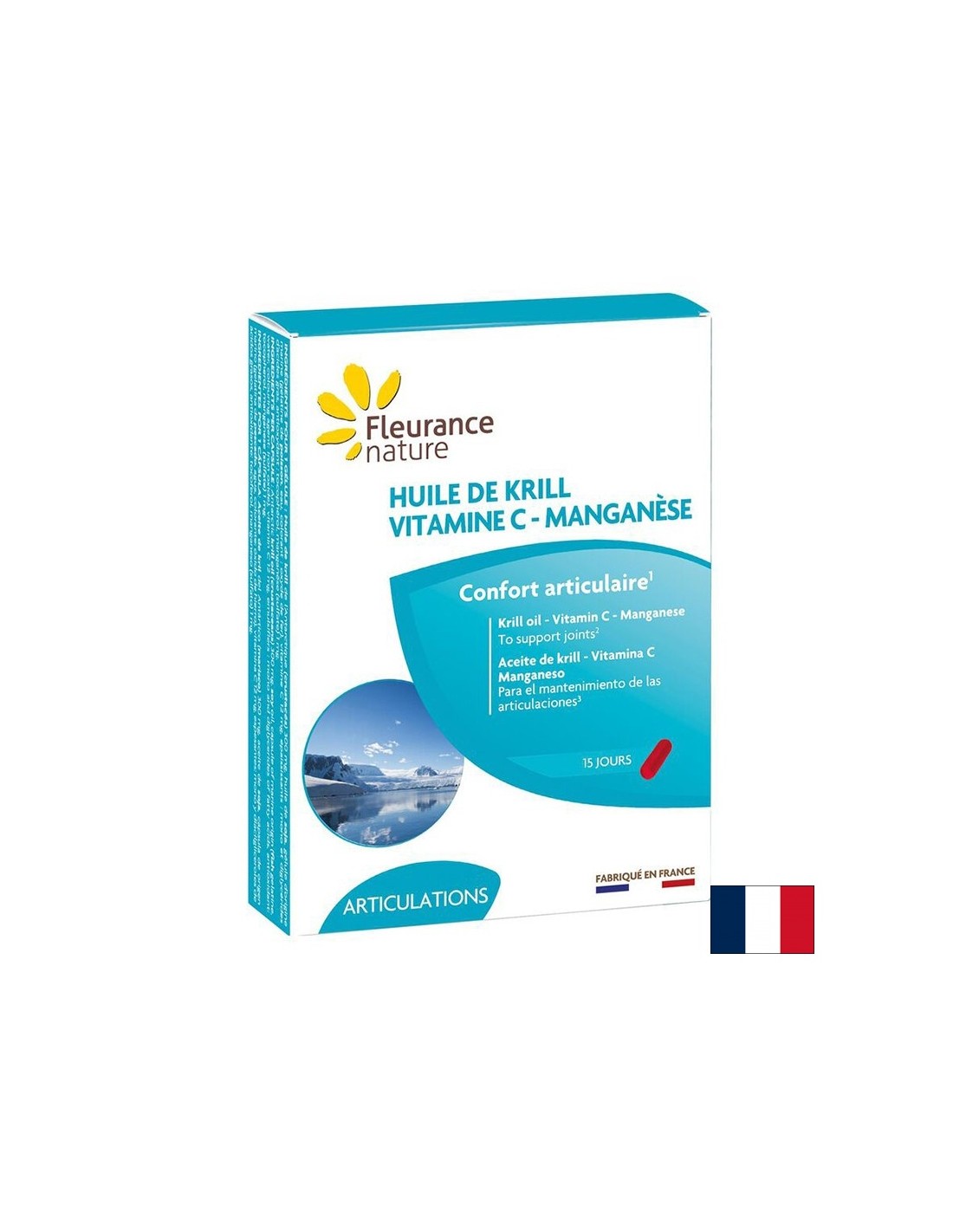 În sprijinul oaselor și inimii - Krill (ulei) + Vitamina C și Mangan, 300 mg x 15 capsule