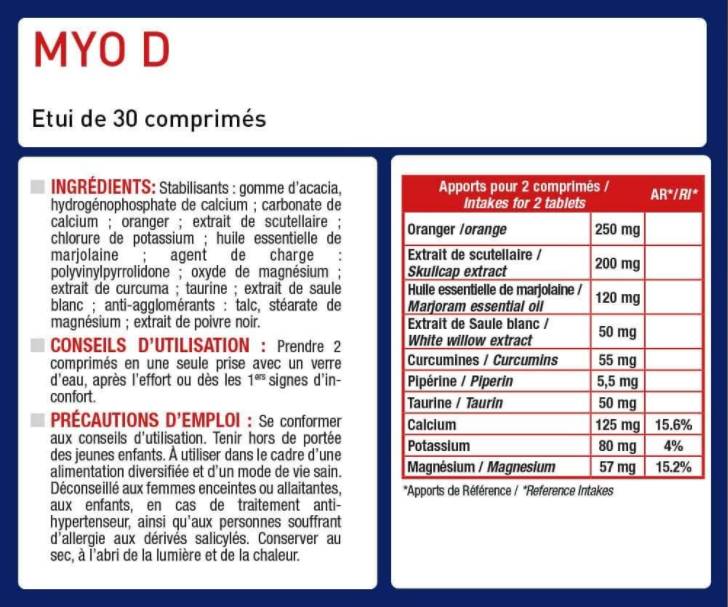 Myo D® | Relaxare musculară - 30 tablete