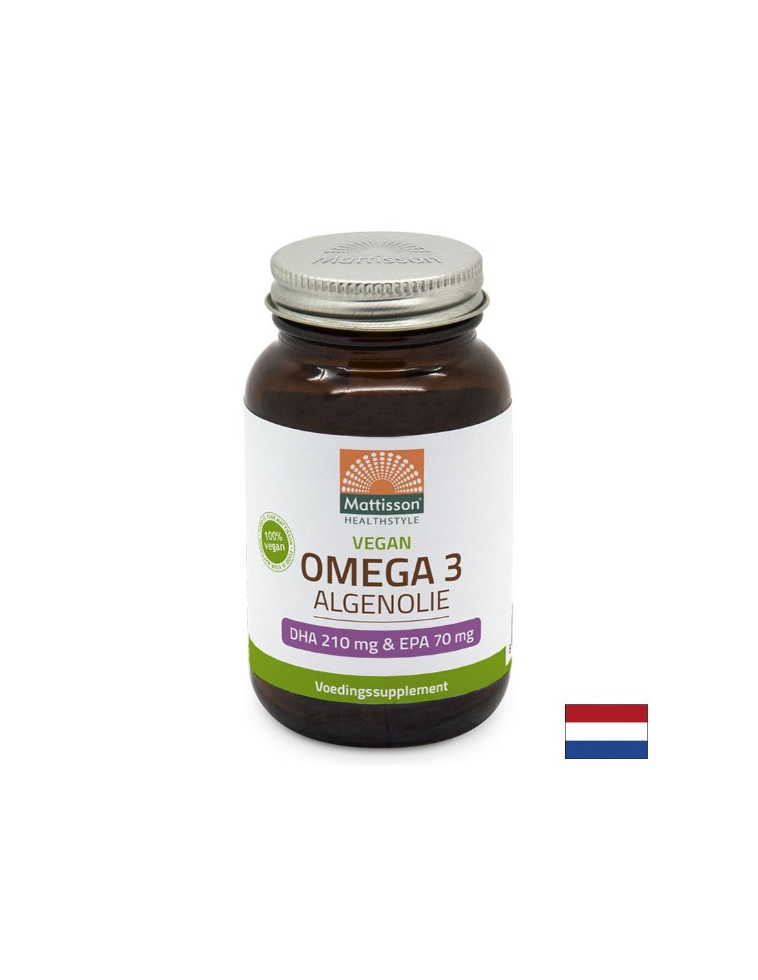 Vegan Omega-3 din alge, DHA 210 mg/ EPA 70 mg x 60 capsule