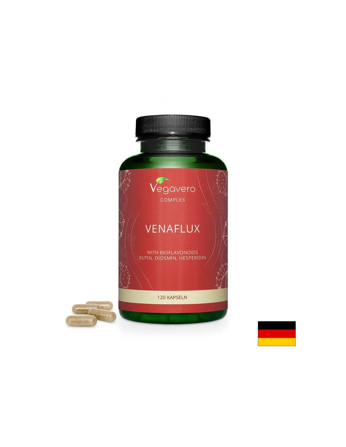 Venaflux Complex - Formula pe baza de plante impotriva varicelor si hemoroizilor, 120 capsule Vegavero