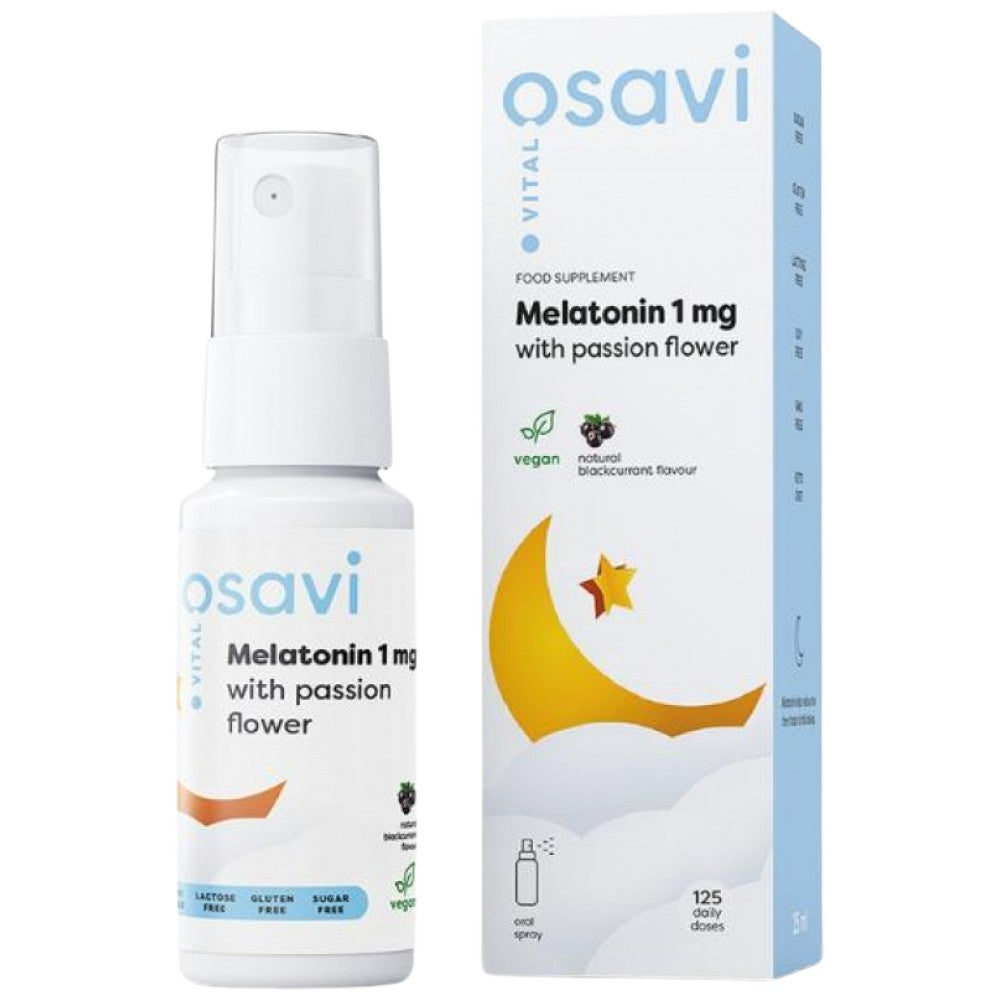 Melatonină 1 mg spray oral | cu Passiflora - 25 ml