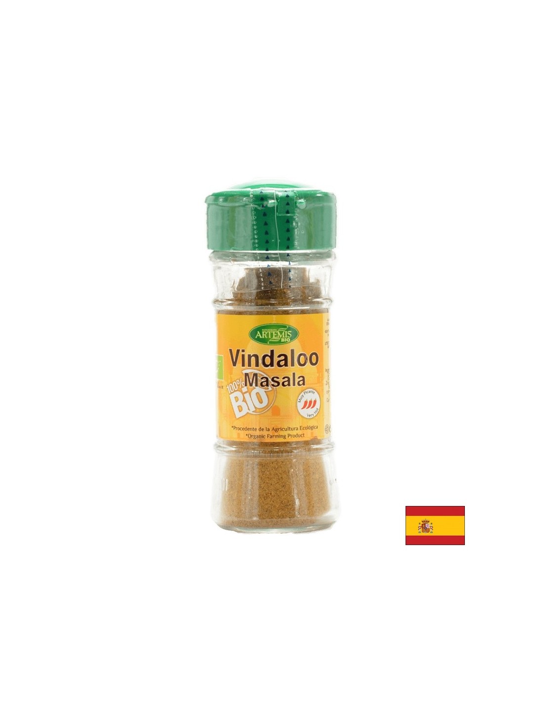 Condimente organice - Amestec indian Vindaloo Masala (Super fierbinte), 28g, pulbere