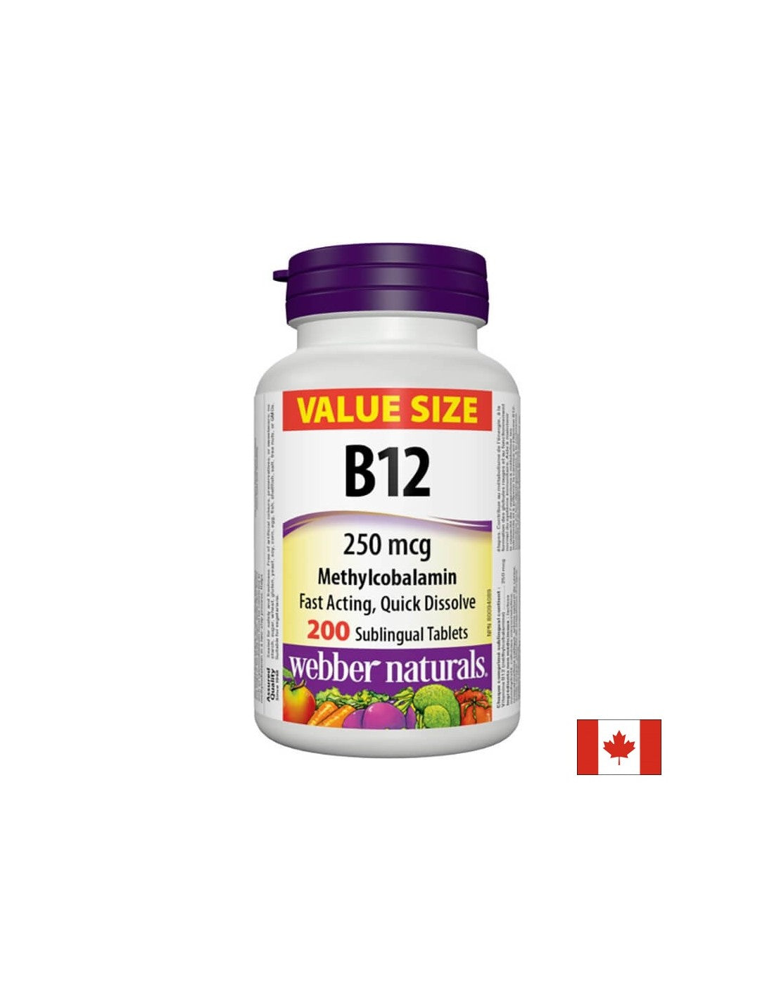 Vitamina B12 metilcobalamina - Vitamina B12 metilcobalamina 250 µg, 200 comprimate sublinguale