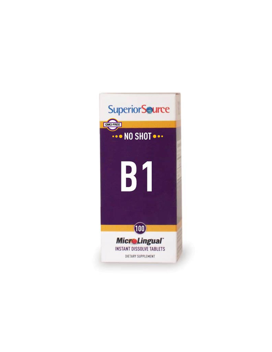 Витамин В1 (тиамин монитрат) - нервна система и сърдечно-съдово здраве, 100 mg х 100 сублингвални таблетки Superior Source - Feel You