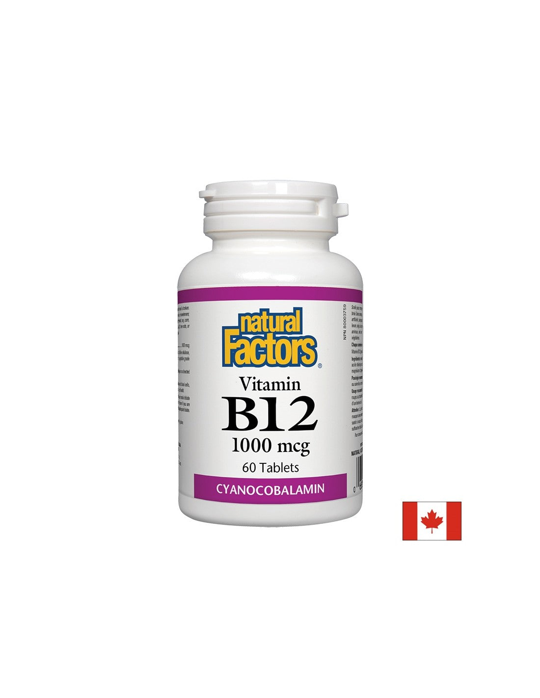 Vitamina B12 Cianocobalamina 1000 mcg - 60 tablete