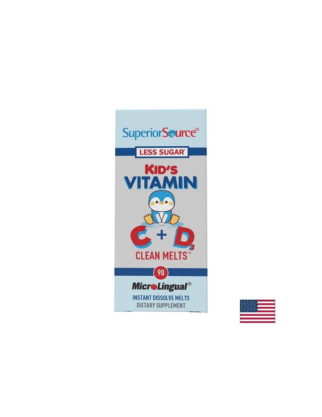 Vitamine C+D - formula pentru copii Kids Vitamine C+D, 90 comprimate sublinguale
