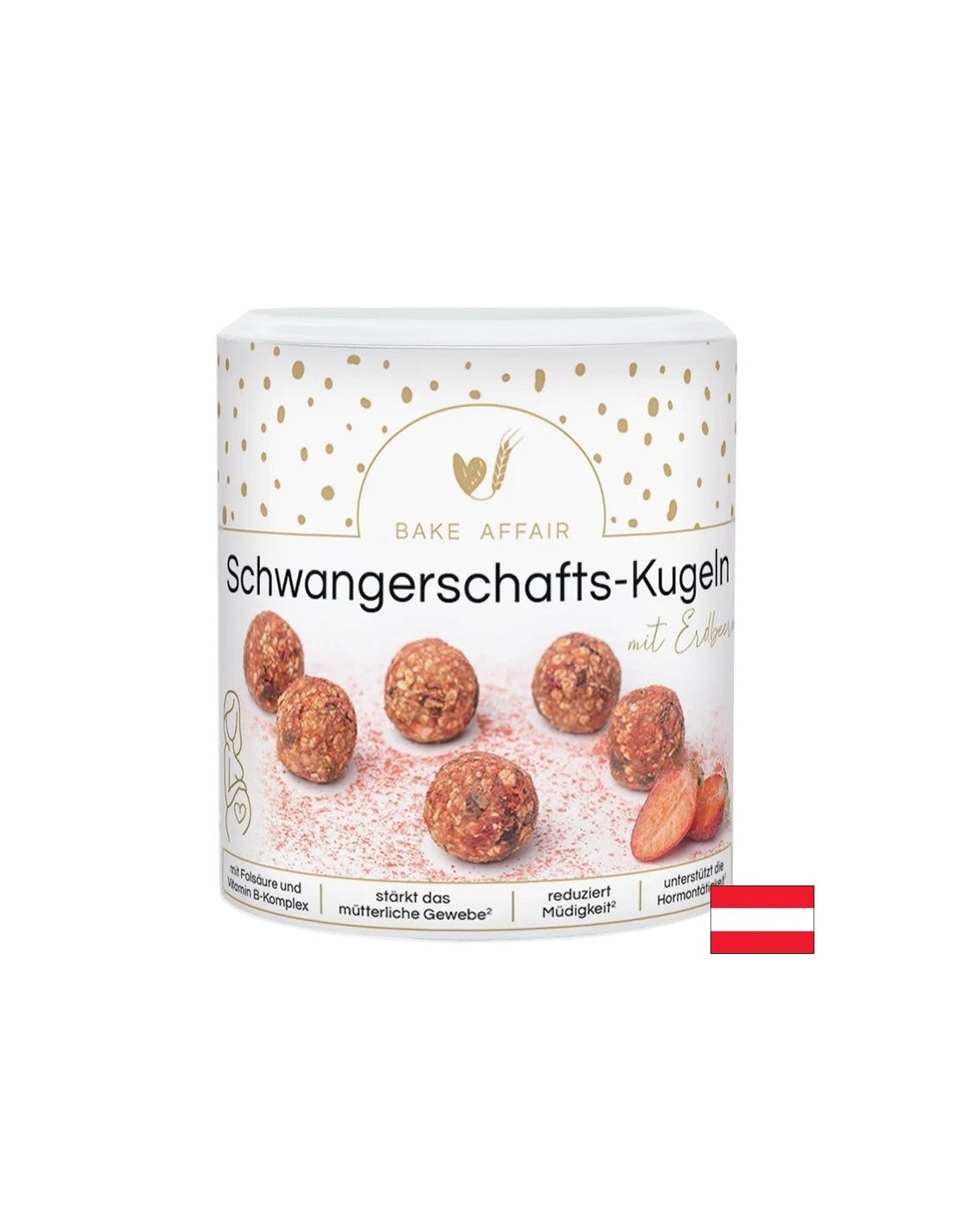 Amestec de vitamine pentru bomboane vegane pentru femei însărcinate cu căpșuni, 190 g