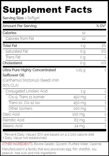 Pure CLA 1250 - 90 capsule de gel