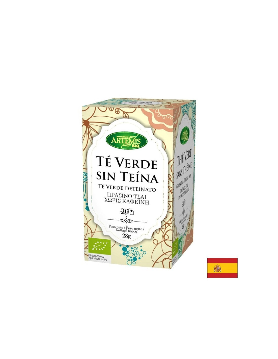 Ceai verde fără cofeină Bio, 20 pungi filtru