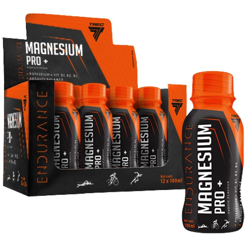 Magnesium Pro+ Endurance | cu Potasiu & Vitamina B1, B2, B6 - 12 x 100 ml