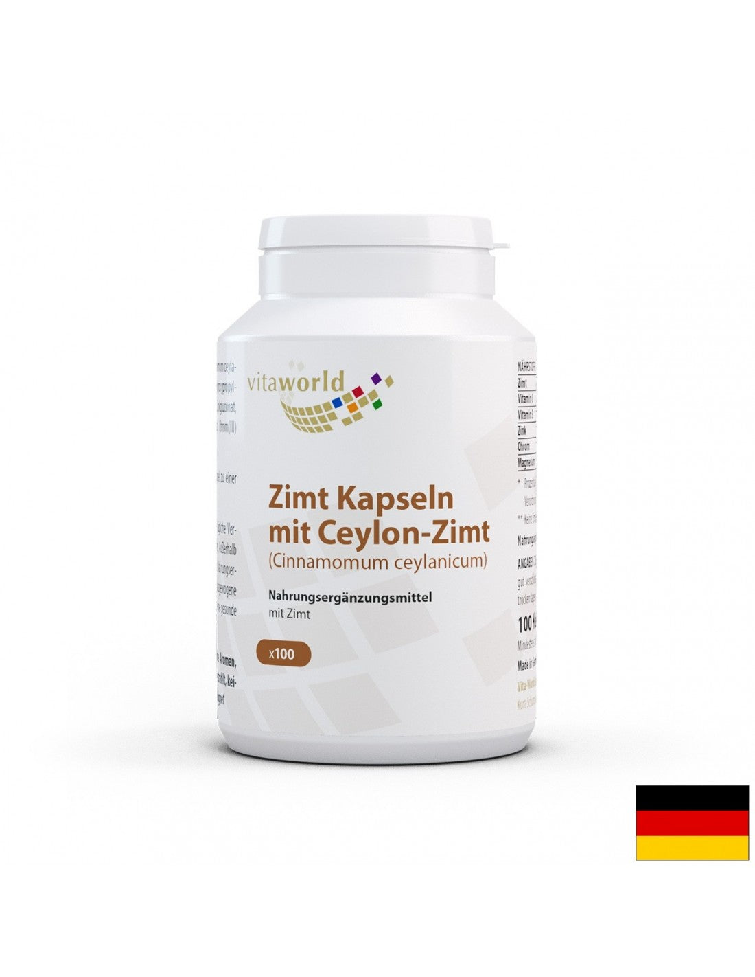 Zimt Kapseln mit Ceylon-Zimt / scorțișoară de Ceylon, 100 capsule