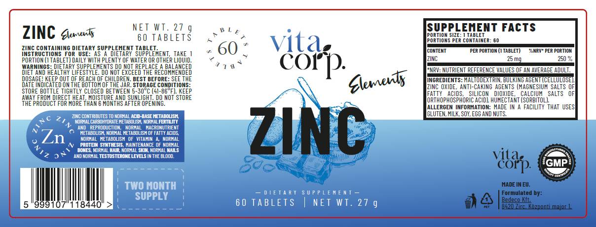 Oxid de zinc 25 mg 60 comprimate