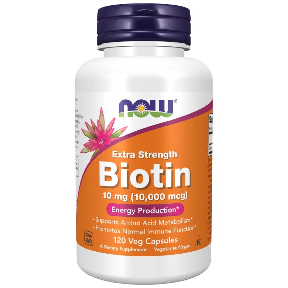 Biotină 10000 mcg / Extra Putere - 120 capsule